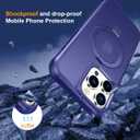 STERKER Magnetic Stand Ring Compatible with iPhone 15 Pro Case [Military Grade Drop Protection][Compatible with Mag-Safe] Kickstand Slim Matte Case for iPhone 15 Pro Phone 6.3", Blue