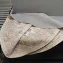 zesthome Washable Round Area Rugs - Non-Slip 6ft Round Rugs, Ultra-Thin Large Circle Rugs for Living Room, Soft Low Pile Rug for Bedroom, Kitchen, Nursery - Vintage Round Rug(Cream/Beige,6'x6')