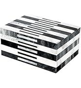 Handicrafts Home Decorative Storage Box Remote Organizer Box with Lid, Modern Decorative Keepsake Box, Boho Shelf Décor, Memory Box for Photos or Letters, Decorative Box for Table Décor