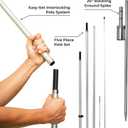 LookOurWay Feather Flag Pole Kit - 13 Feet Tall Swooper Flag Pole Kit with Rotating Ground Spike - Banner Flag Pole for 12ft Arc Shaped Outdoor Advertising Flags - 2 Pack