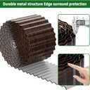 SnugNiture Corrugated Metal Garden Edging,6" x 20' Sturdy Lawn Edging Border,Landscape Edging Border for Lawn, Flower Bed,Garden and Yard(Brown)