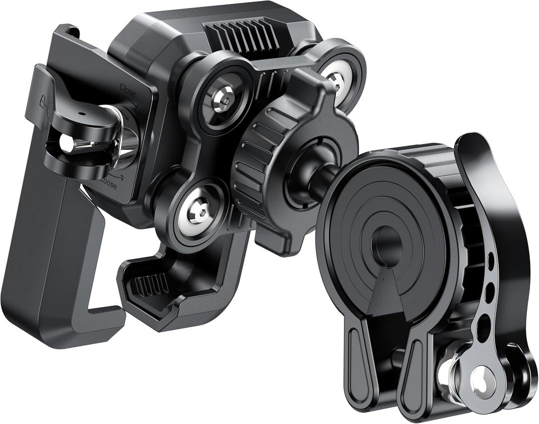 Motorcycle-Phone-Mount & Bike Phone Holder - Durable Phone Holder for Bike and Motorcycle, Bicycle Phone Mount, Fits All Smartphones (Black)