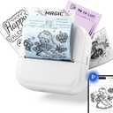 Print Pods Mini Sticker Printer, Sticker Printer, Mini Printer for Study Notes, DIY, To-do List, Mini Thermal Printer Compatible with iOS & Android, M02L Print Pods Mini Printer for Students