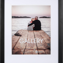 Malden International Designs 8x10 11x14 Black Wedge Matted Picture Frame, White