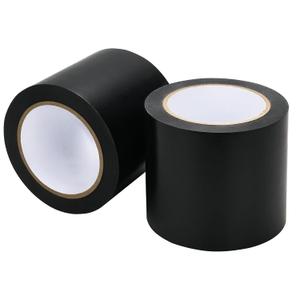 2 Rolls 4" x 108 Wrestling Mat Tape Heavy Duty Gym Carpet Seam Tape, 7 Mil Strong Adhesive PVC Mat Tape for MMA, BJJ, Grappling, Wrestling and Exercise Mats, Black