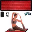 iTHERAU Red Light Therapy Pad for Full Body, 31" x 11", Dual Chip 360 LEDs 660nm & 850nm Infrared Light Therapy Belt for Back Waist Shoulder Knee Joint Pain Relief, Gift for Women Men, Black Edge