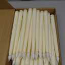 Baquler 50 Pcs 9.7 Inches Flameless Taper Candles Bulk Battery Operated Taper Candles Ivory LED Candlesticks Flickering for Christmas Wedding Home Decor