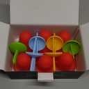 Miaowoof Silicone Popsicles Molds for Toddlers, 6-Cavity Non-BPA Premium Silicone Small Popsicle Molds, Ice Pop Mold with 6 Colorful Reusable Sticks for Kids (Red)