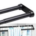 51.4"-87" Tension Double Shower Curtain Rod, No Drilling & Size Adjustable