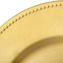 Okllen 12 Pack Plastic Gold Charger Plates, 13" Round Beaded Charger Plates for Wedding, Catering Event, Tabletop Decor