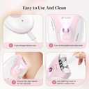 Smooth Glide Epilator for Women, Painless 2-Speed Hair Removal Device with LED Light, 36 Tweezers & Massage Pad, Rechargeable Epilator for Face, Bikini, Arms & Legs