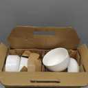 DOWAN 22 OZ Ceramic Cereal Bowls - 5.25" White Soup Bowls Set of 6 for Kitchen, Bouillon Cups for Cereal, Soup, Oatmeal, Rice, Dishwasher & Microwave Safe