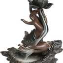 Lotus Backflow Incense Burner, Ceramic Cone Holder, Incense Waterfall Fountain, Incense Holder with 60 Backflow Incense Cones, Aromatherapy Waterfall Burner, Home Decor