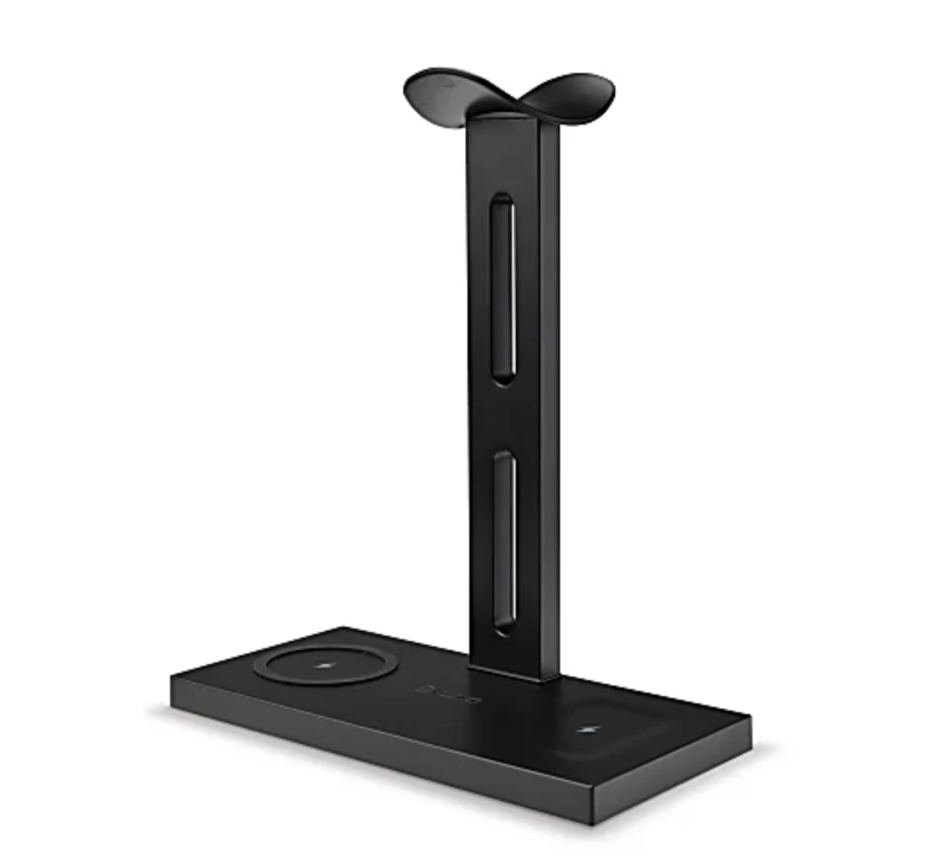 ILive 5-in-1 Headphone Stand And Wireless Charger, 9-1/2”H x 5-1/8”W x 7-15/16”D, IAQST303B