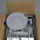 Ensenior 4 Pack 4 Inch LED Recessed Light, Dimmable, 2700K-5000K 5CCT, 750LM High Brightness, 9W 120V, Damp Rated, Ultra-Thin Canless Wafer Ceiling Light - ETL & FCC & IC