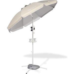 Seazul 6.5ft Sun Shade Umbrella, Portable Umbrella with Stand for Sports