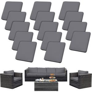 Outdoor Cushion Covers Set,14PCS Patio Furniture Couch Seat Slipcovers, Replacement for Sofa Sectional Chair(CoverOnly)