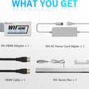 PORTHOLIC 4 in 1 Wii Replacement Cables Set, Wii AC Power Adapter + Wii to hdmi Converter+ Wired Motion Sensor Bar and Composite Audio Video Cable for Nintendo Wii