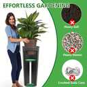 YLSAZL 2 Pack Adjustable Height Plant Risers for Inside Pots,11-17" Rise Plant Risers for, Indoor & Outdoor Insert with, Tall Square Round Taper Planter with 6''8" 10" Base & Top Green - Short