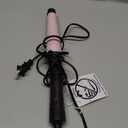 Remington CI9538 Pro 1"-1.5" Pearl Ceramic Conical Curling Wand, Digital Controls + 10 Heat Settings, Black/Pink