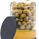 ForTidy Airtight Glass Pickle and Olive Container - 50 OZ Jar with Strainer for Pickle Lover, Kitchen Organization Must-Have Versatile Food Keeper, BPA-Free, Dishwasher Safe (Midnight Blue)