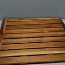 Utoplike (24"x18") Teak Wood Bath Mat, Shower Mats for Bathroom, Large for Spa Home or Outdoor