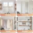 White Spring Tension Curtain Rods 23-46 Inch Adjustable Expandable Spring Loaded Curtain Rods No Drilling Suitable for Small Short Tension Rods 23-34 Inch Doors, Windows, Closet