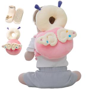 Baby Head Protector Backpack with Safety, Toddler Adjustable Head Protection for Baby Walking and Falling Crawling, 0.5-3 Years 6-36 Months, Elf