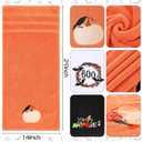 3 Pcs Halloween Hand Towels for Bathroom Decorative Embroidered Boo Pumpkin Bat Bath Towel Halloween Cotton Towel Decor for Bathroom Drying Cleaning Cooking Gift 29 x 14 Inch