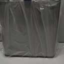 mDesign Rectangular Step-Open Wastebasket Trash Can - Brushed Stainless Steel
