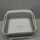 Collapsible Wash Basin 9L, Foldable Dish Tub with Drain Plug, Portable Collapsible Dish Basin, Camping Sink for Washing Dishes, Laundry & Kitchen Use,Gray