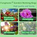 2 x 2 Pack Plant Netting Bags, Ultra-fine Mesh Insect Protection for Blueberry, Tomatoes, Fruit Trees (4 ft x 5.9 ft) - Drawstring