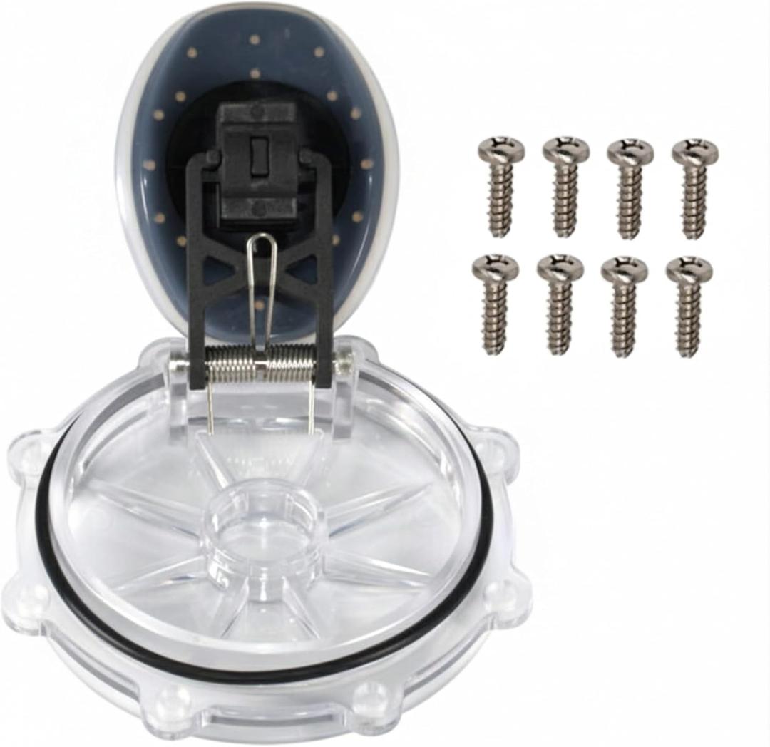 Replacement 263042Z 2-Way Pool Check Valve Cover with Flapper Assembly for 263042 Compatible 2" Check Valve Kit (Not for FullFLOXF 263060/263077) Durable Transparent Pool Valve Cover