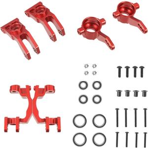 Aluminum Steering Block Knuckles & C-Hubs Caster Blocks & Rear Hubs for Arrma 1/10 Granite 4X4,Typhon, Big Rock, Senton, Replace of AR330442 AR330467 AR330469