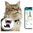 GPS Pet Tracker with Apple Find My Network, Android Compatibility, Real-Time Location Tracking, Water-Resistant (DINGWEIQI02)