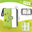 Collectible Trading Card Binder, 400 Pockets Card Holder with 50 Removable Sleeves, Portable Collection Binder Album Book Case Storage, Zipper Card Protective Sleeves for TCG, Sports Card (Friendly Green)
