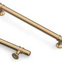 Asidrama 4 Pack 10 Inch(254mm) Champagne Bronze Kitchen Cabinet Handles, Cabinet Pulls Kitchen Cabinet Hardware Cupboard Handles Drawer Pulls