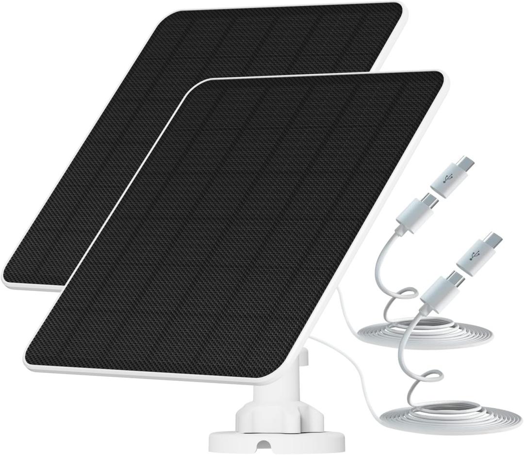 Solar Panel Charger, Waterproof Solar Panel Charger with Charging Cable (1 Pack)