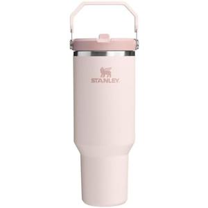 Stanley IceFlow 2.0 Flip Straw Tumbler with Handle 40 oz | Twist On Lid and Flip Up Straw | Leak Resistant Water Bottle | Insulated Stainless Steel | BPA-Free | Rose Quartz