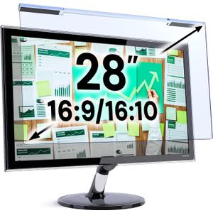 VINTEZ Blue Light Screen Protector for 28 Inch Computer Monitor and Laptop Anti-UV Blue Light Blocking Film for Desktop PC, Eye Protection Filter, 24.9" x 15.5", 1 Pack