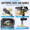 Bench Vise 2.5 inch Table Clamp On Vise,360 Swivel Base Heavy Duty Home Vice Bench Vise For Workbench Clamp Vise for Woodworking,Metalworking, Cutting Conduit, Drilling, Sawing