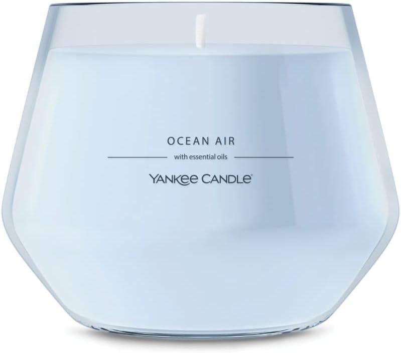 Yankee Candle Studio Scented Candle, Single Wick Jar Candle for Home Fragrance, Premium Plant Wax Blend, Long Lasting Burn, Ocean Air (Pack of 1)