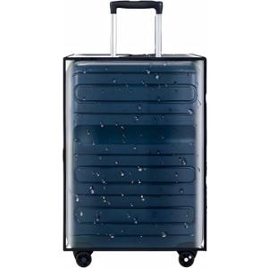 30 Inch Clear PVC Luggage Cover, Waterproof Suitcase Protector with Tag Pocket, Reusable Dustproof Travel Cover for 30 Checked Luggage