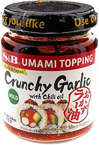S&B Chili Oil with Crunchy Garlic, 3.88 Fl Ounce 2 PACK BB 9/10/25