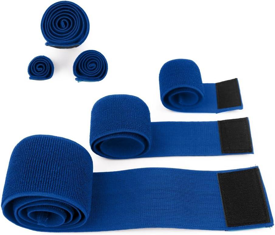 Hilph Ice Belt Extender - Elastic Hook and Loop Extension Strap Adds Length to Most Packs and Belts - Blue