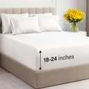 Extra Deep King Sheet Set - 6 Piece Breathable and Cooling Sheets - Hotel Luxury Bed Sheets Set - Easy Fit - Soft, Wrinkle Free and Comfy Sheets Set - Antique White Sheet Set with Extra Deep Pockets