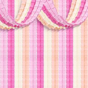 16Pcs Pink-White Peach Party Decorations Streamers Garland, 160FT Four-Leaf Clover Hanging Banner, Paper Garland Pastel Streamers for Birthday Bachelorette Wedding Baby Shower Decorations for Girl
