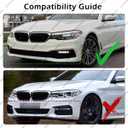 Front Lip Fits for 2017-2020 BMW G30 5 Series Base Pre-LCI, Fits for 520i 530i 530e 535i 540i, V Style Bumper Air Dam Lower Chin Spoiler Splitter, Protection Body (Gloss Black) - WheelX