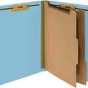 Blue Summit Supplies 10 Blue Classification Folders with 2 Dividers and 2 Inch Tyvek Expansions for Organizing Medical, Law, and Office Files