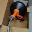 Drain Auger, Clog Remover with Drill Adapter, 25 Feet Flexible Plumbing Snake Use Manually or Powered for Kitchen, Bathroom and Shower Sink, Comes with Gloves (orange)